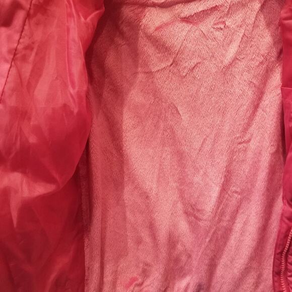 SO Girl's Pink Jacket Fur lined Hooded Long Sleeve Full Zip Comfortable Size M - Picture 5 of 6